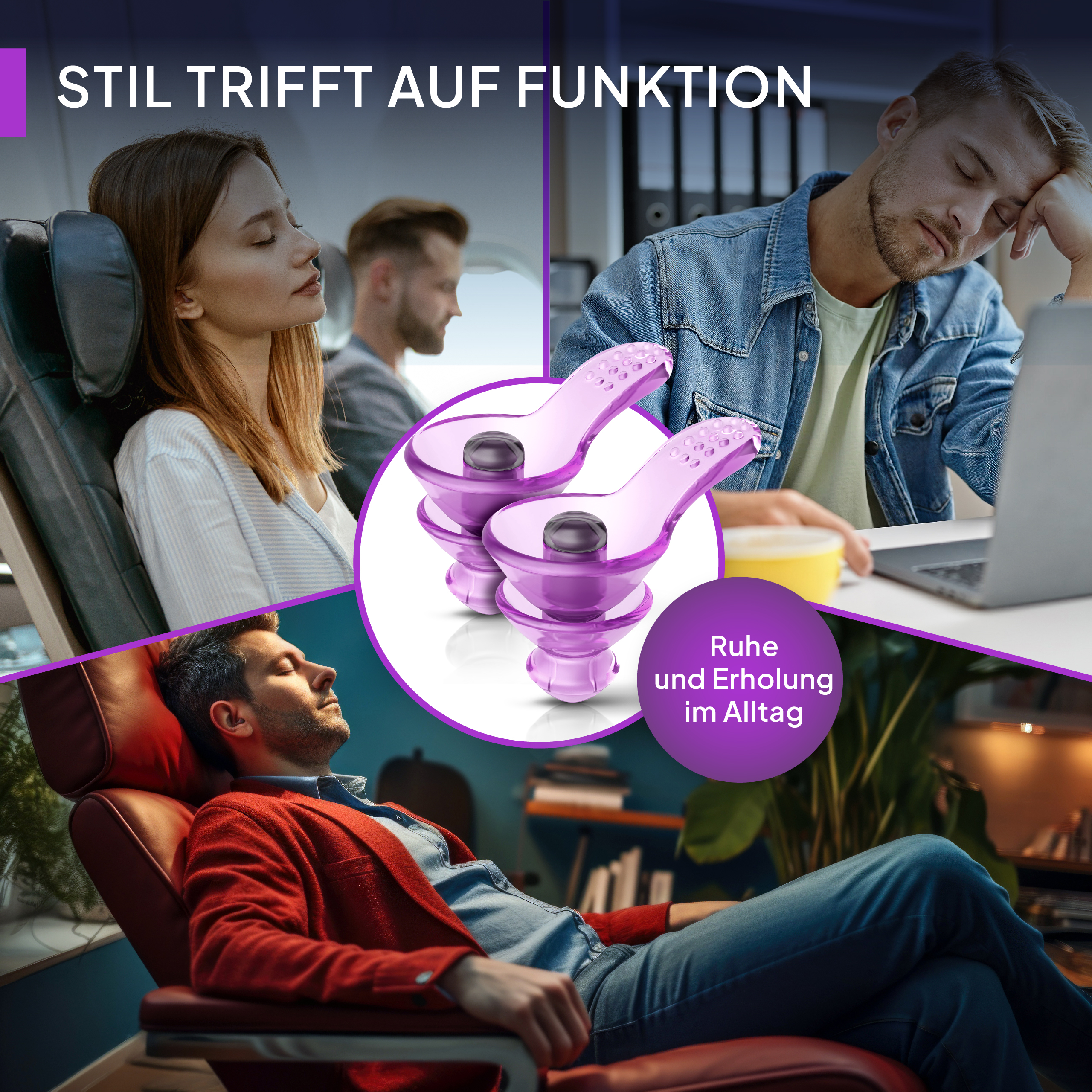 Senner DreamPro Einsatzbereiche - Im Flugzeug, im Büro, Zuhause